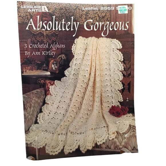 Absolutely Gorgeous 3 Crocheted Afghans By Ann Kirtley Leaflet - Picture 1 of 2